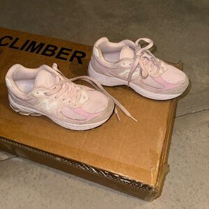 New Balance Light Pink and White Shoes